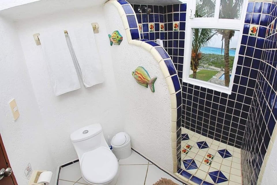Watch the ocean as you shower! 