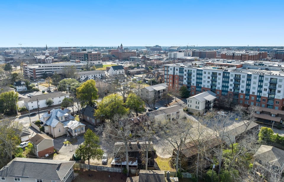View from apartment overlooking downtown Auburn