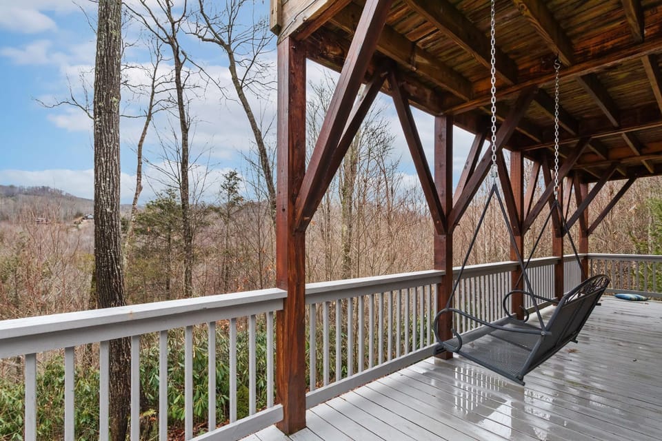 Porch Swing on the Lower Level Deck