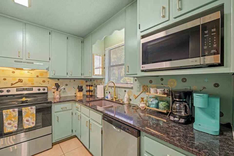 Fully stocked and appointed kitchen