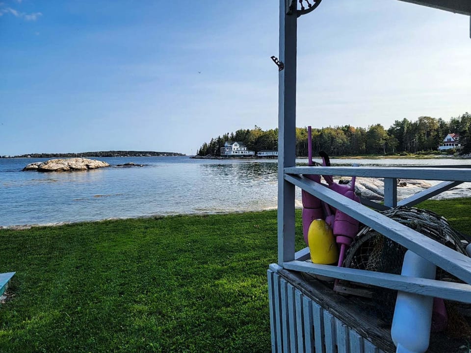 You are on a protected cove for great kayaking.