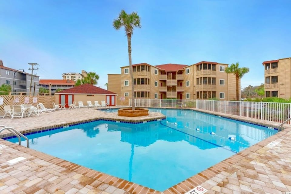 Take a cool dip in the sparkling pool.