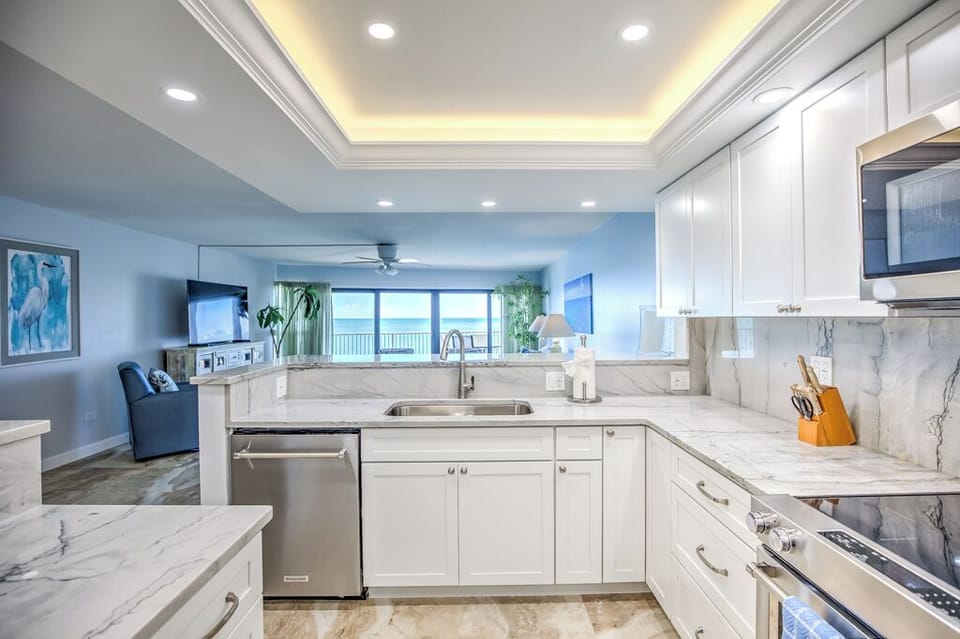 Upgraded Kitchen with Ocean Views