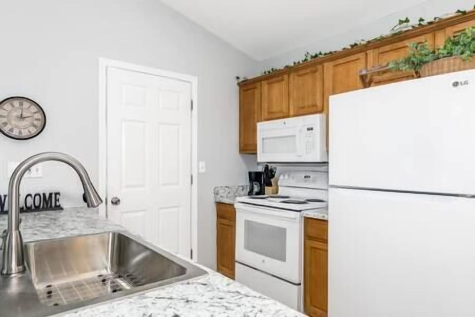 Kitchen Equipped with Microwave and Coffee Pot
