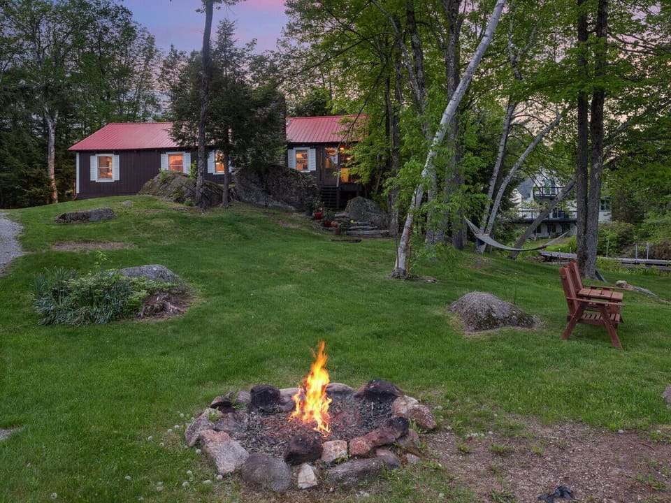Have a cozy night next to the outdoor fire. While cooking smores with the family.