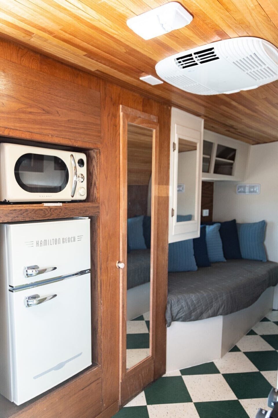 The celling unit provides climate control year round.