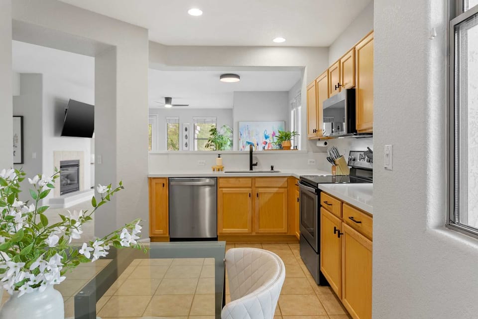 Fully-stocked kitchen