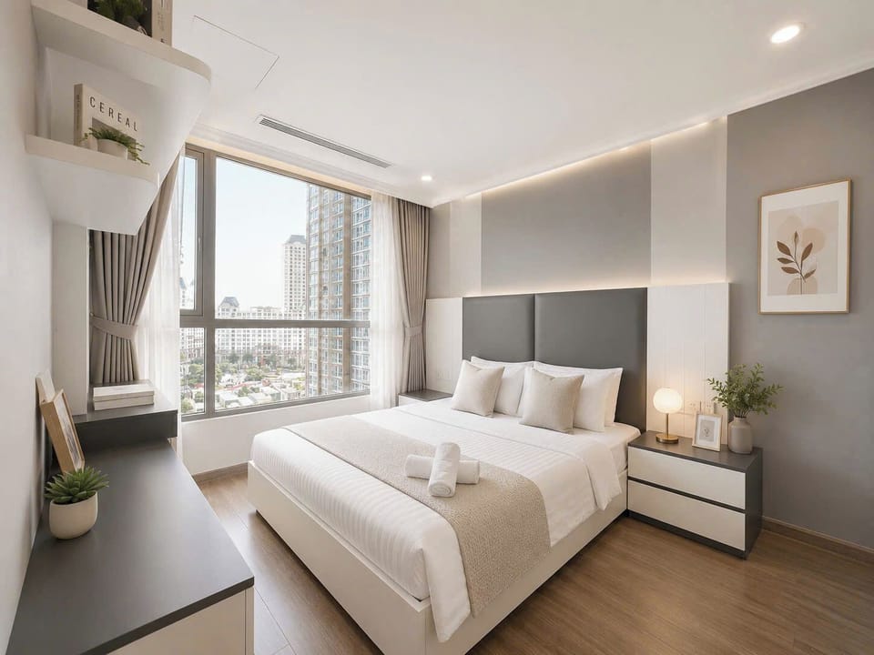 Luxury Apartment, 1 King Bed, City View | Egyptian cotton sheets, premium bedding, down comforters, pillowtop beds