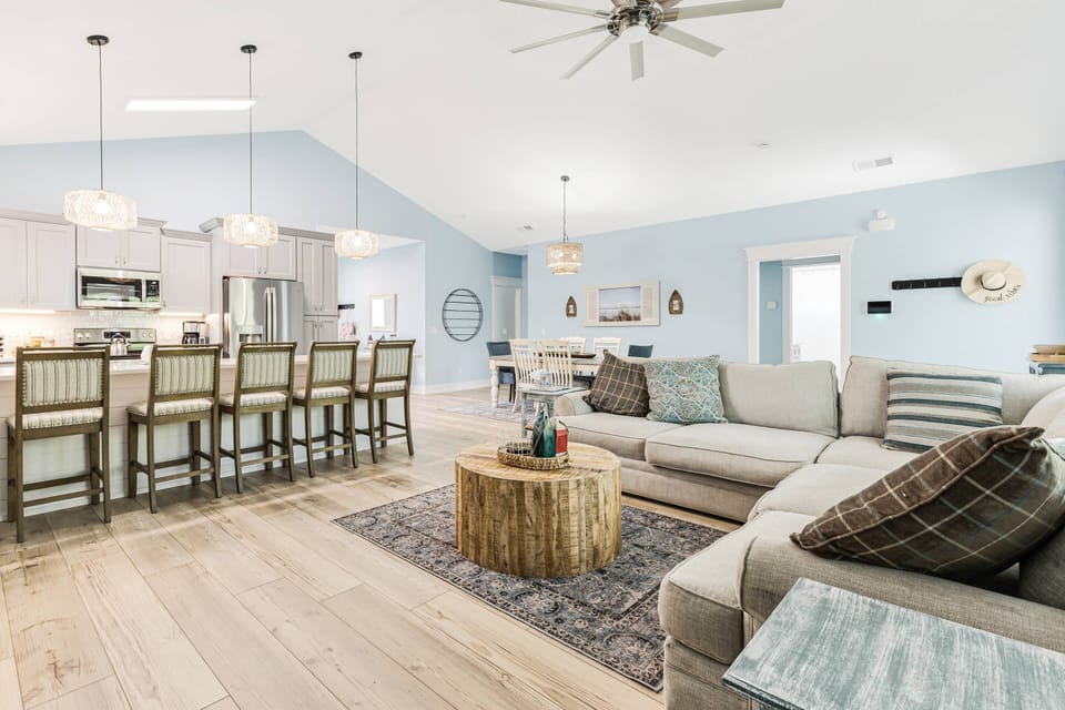 The open concept keeps everyone engaged.