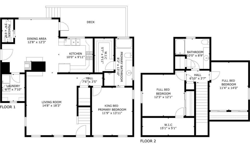 A detailed floor plan of this rental.