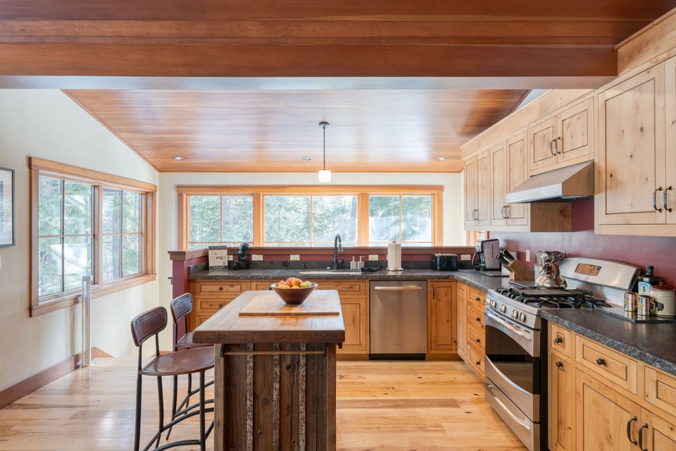 Stock the kitchen with snacks from West Shore Market, only half a mile away.