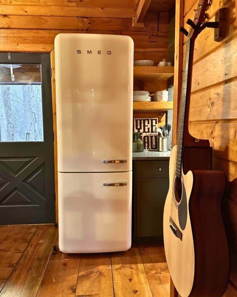 Modern appliances like our SMEG refrigerator.