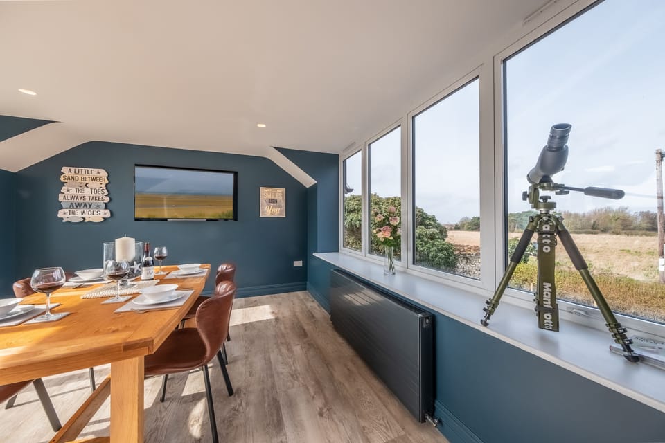 First floor: Views across the marshes to the sea
