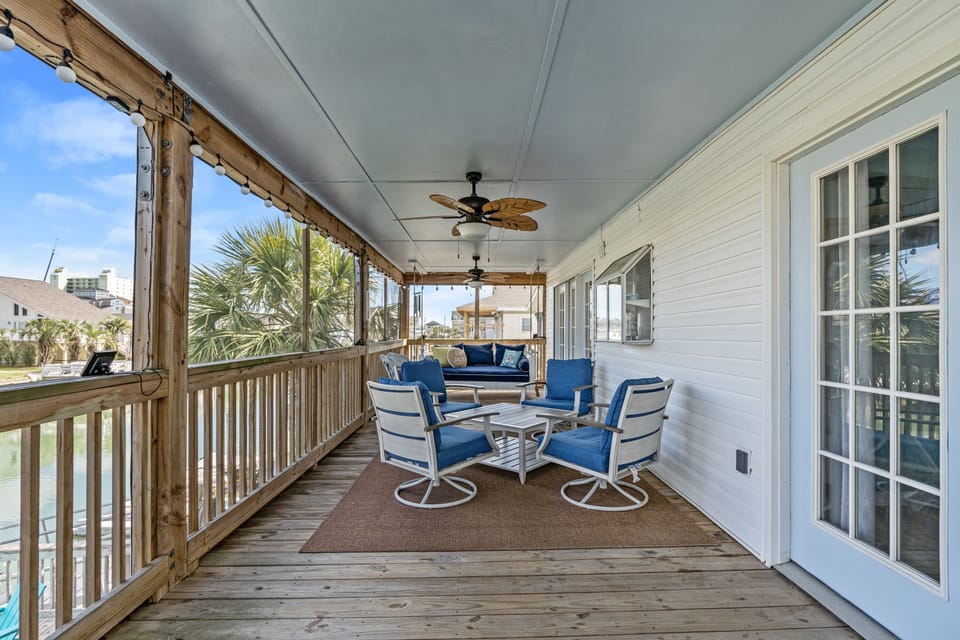 Have your morning coffee while enjoying the channel view.