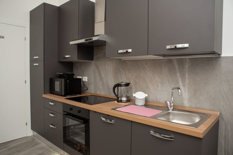 Executive Apartment, 1 Bedroom, Non Smoking, Kitchen | Private kitchen | Full-size fridge, microwave, oven, stovetop