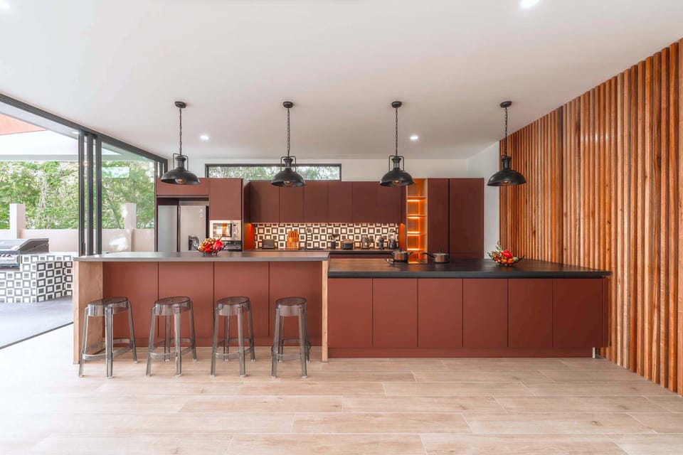 Exclusive Villa | Private kitchen | Fridge, microwave, oven, stovetop