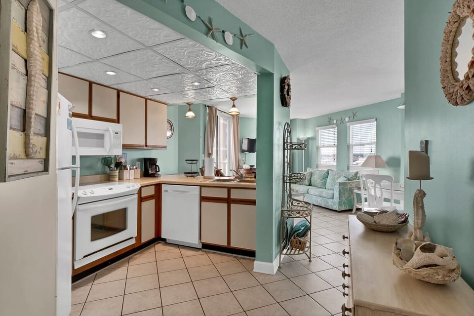 Kitchen & Living Room View