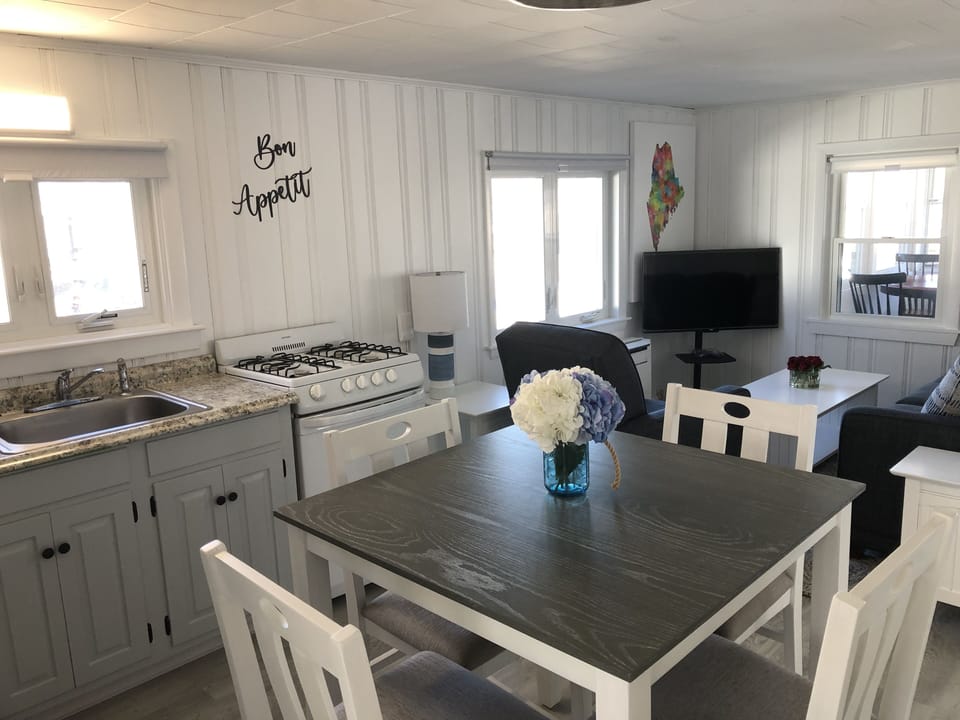 Kitchen and Living Room.
