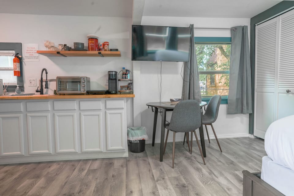 Comfortable dining nook offering a convenient space to enjoy takeout, coffee, or a home-cooked meal.