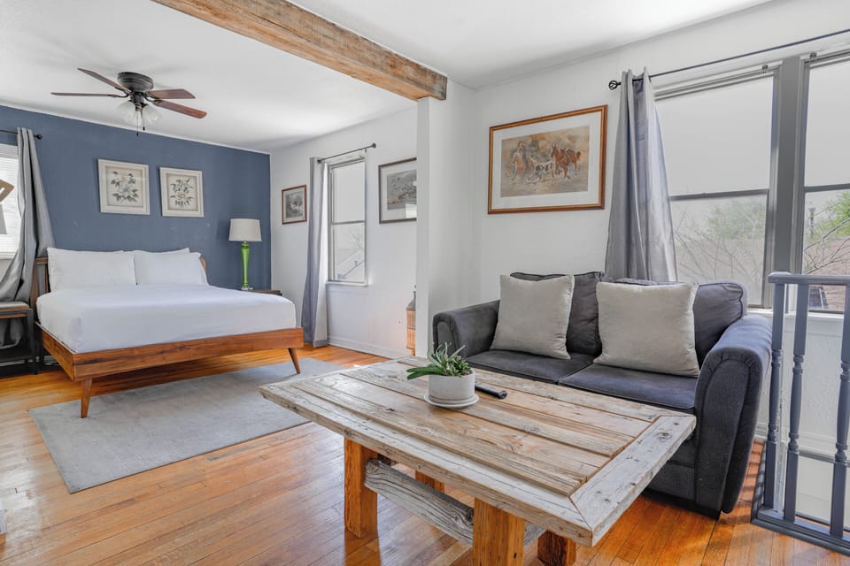 Spacious sleeping area with a comfortable setup, ideal for both short and extended stays.