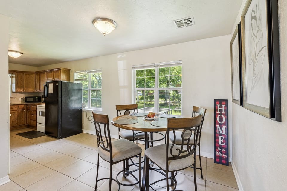 Dining table for four by the window