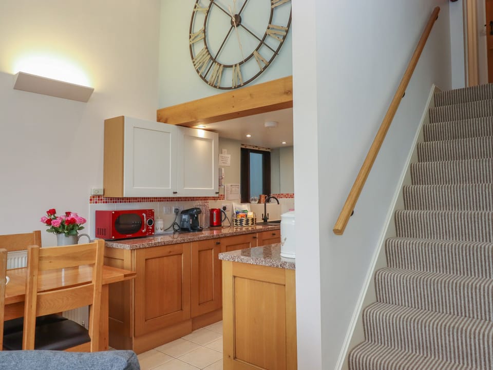 Fridge, dishwasher, electric kettle, toaster