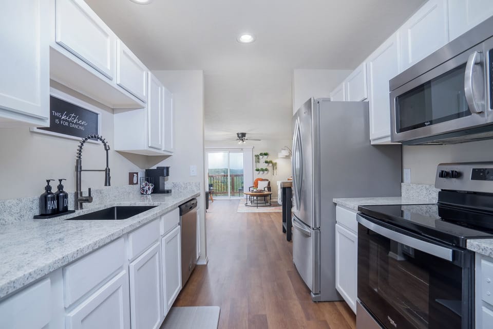 Our fully equipped kitchen has all the bells and whistles you need to cook up a storm and whip up your favorite recipes.