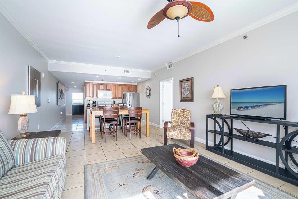 Condo, Multiple Beds, Balcony, Ocean View (Beachfront Haven) | Living area | 42-inch flat-screen TV with digital channels, TV