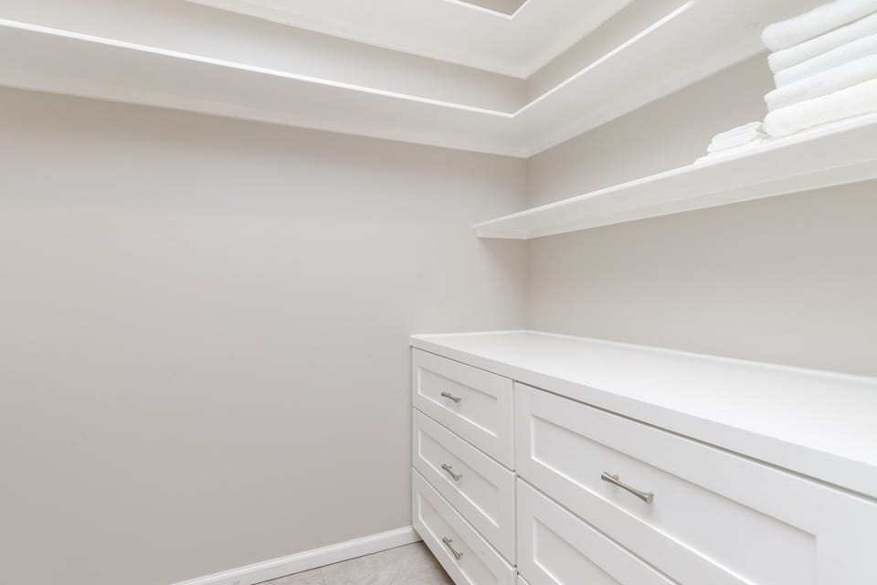 Spacious closet.