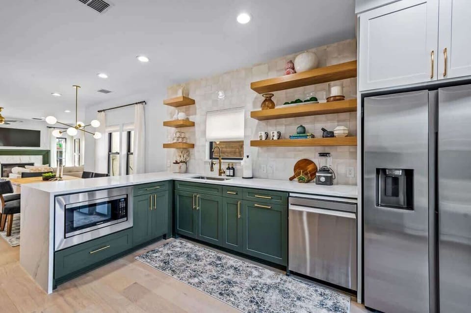 Breakfast bar great for serving.
