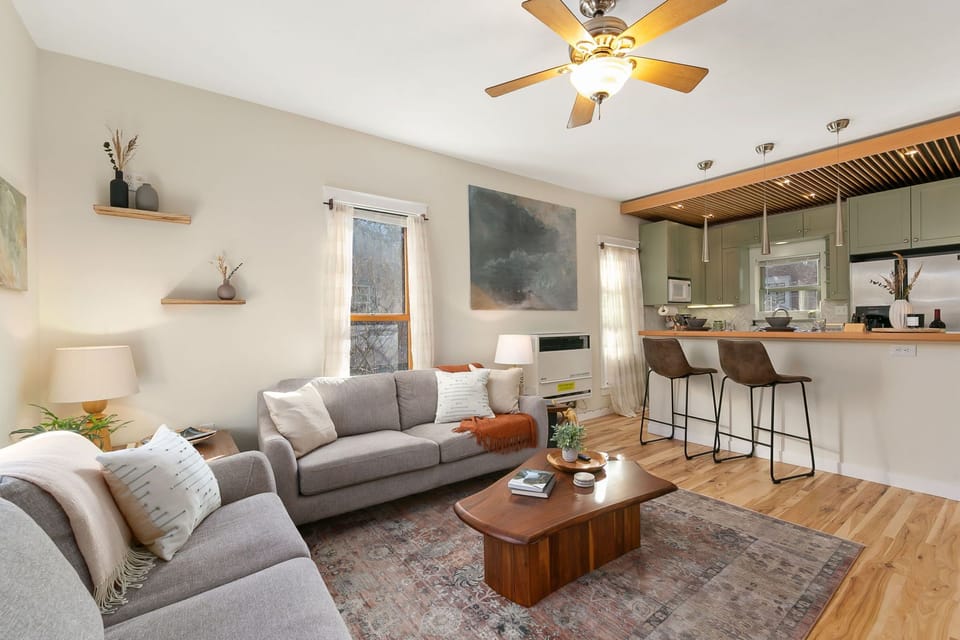 House, Multiple Beds, Patio (317 Cherry Street) | Living area | 50-inch flat-screen TV with digital channels, TV