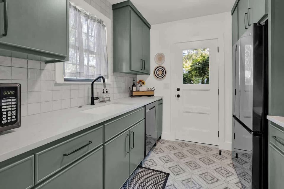 Spacious kitchen.