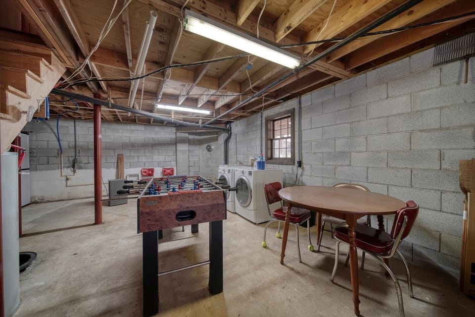 Play, relax, and keep up with laundry all in one space!