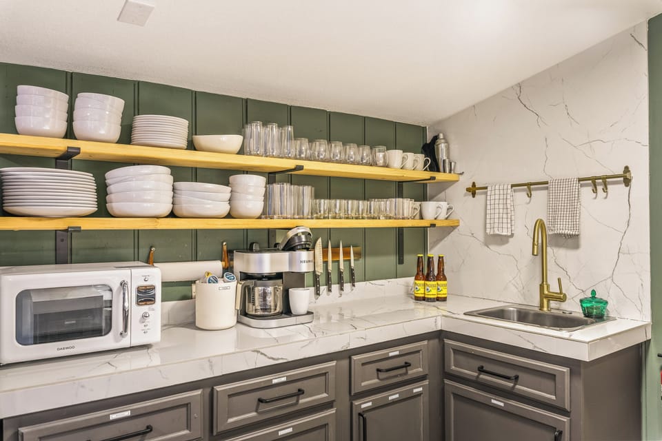 Plenty of space and supplies to create your family meal away from home!