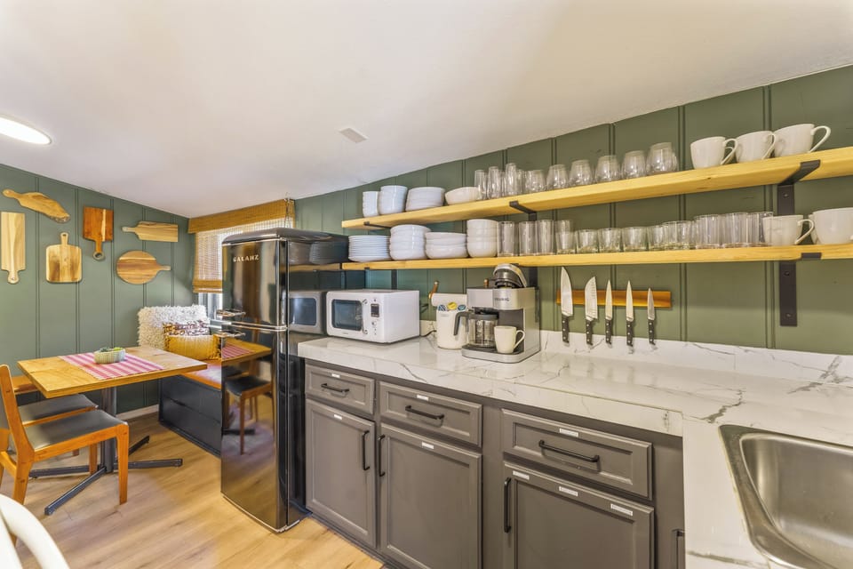 Create culinary masterpieces in the funky kitchen
