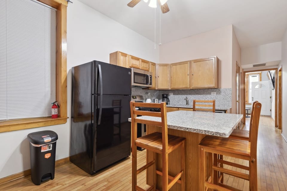 Indoors, Hardwood, Refrigerator, Kitchen, Floor