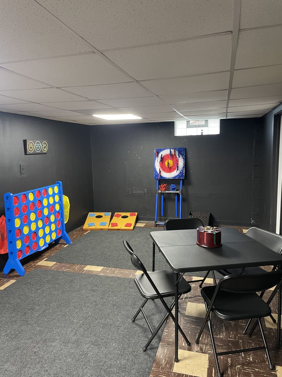 Large basement with Game Room, TV, and Futon! Perfect for hours of fun or rest!
