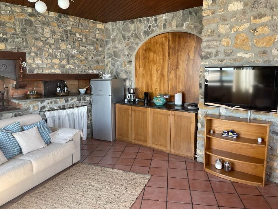 Panoramic Villa | Living area | 32-inch flat-screen TV with cable channels