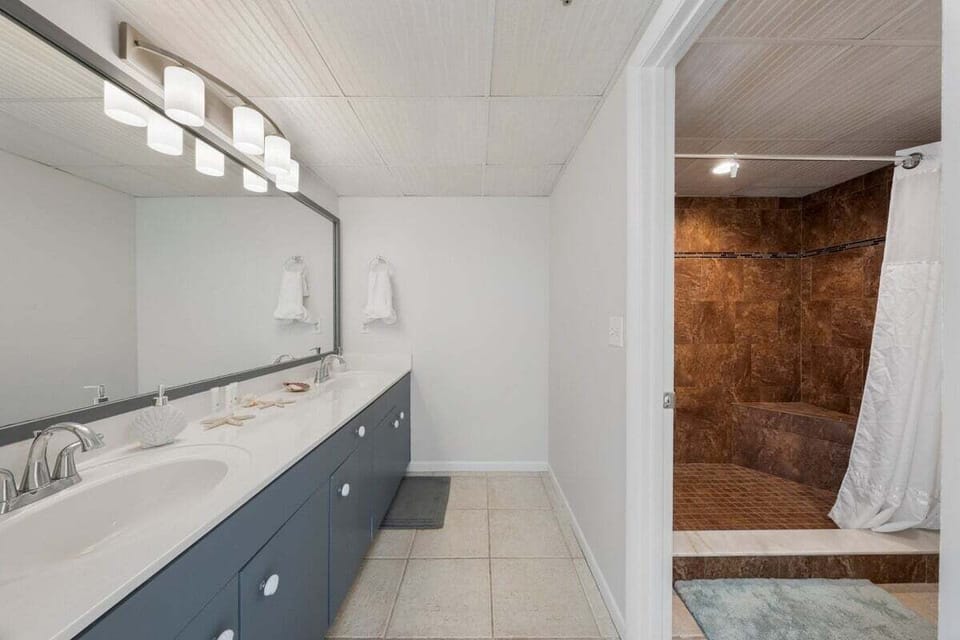 Master bathroom with double vanity