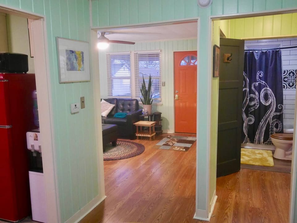 Open layout view from dining room