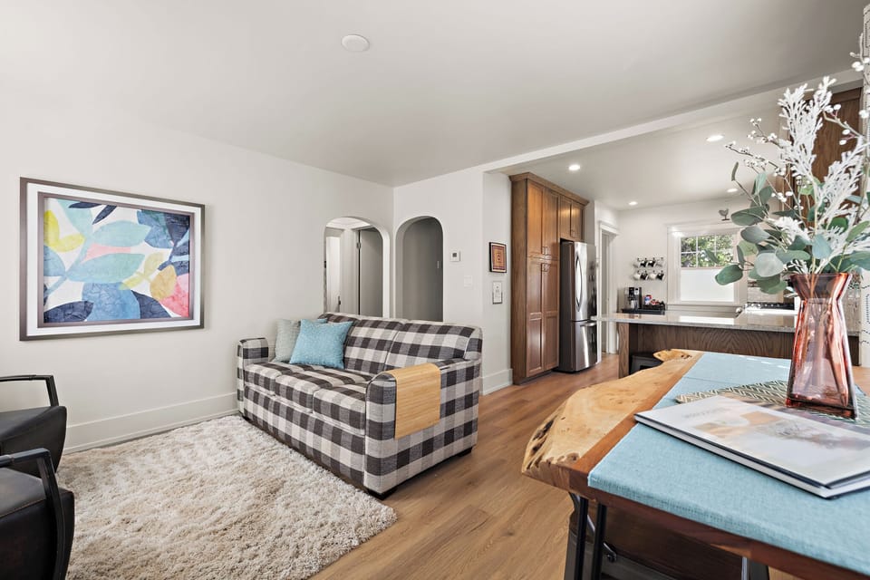 relax and recharge in this living space 