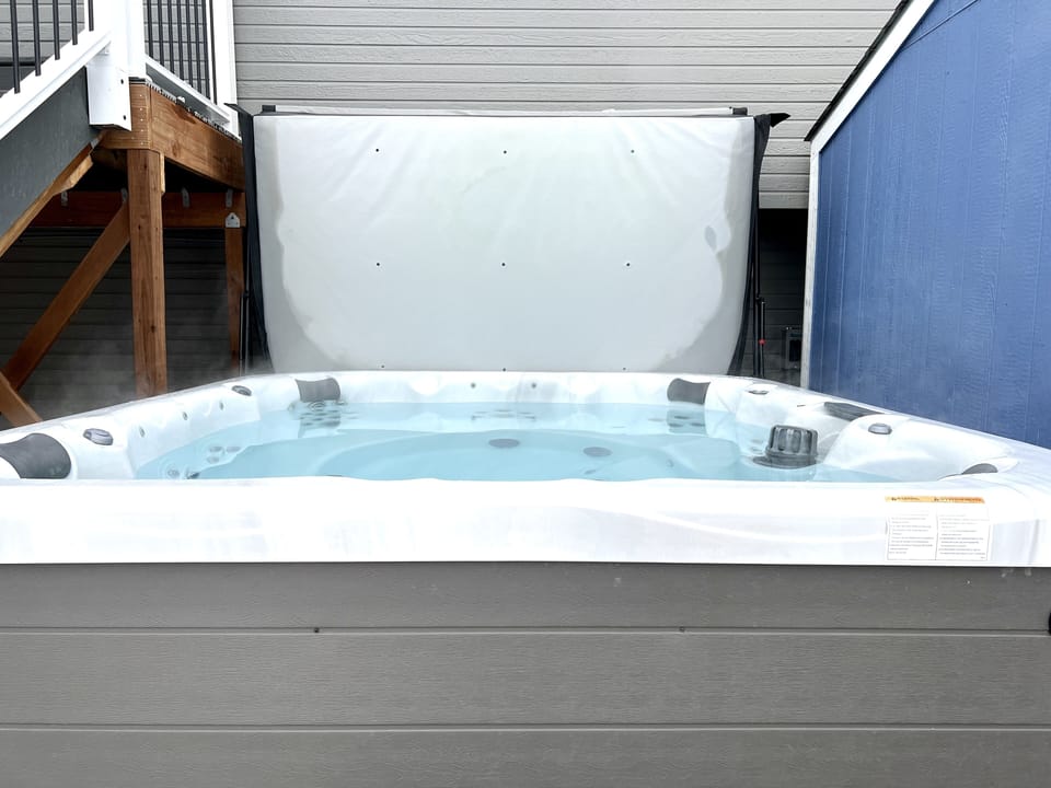 We keep our hot tub clean and fresh for our guests!