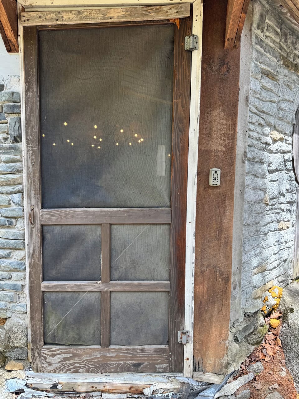 Lockbox on back door - main entry into house