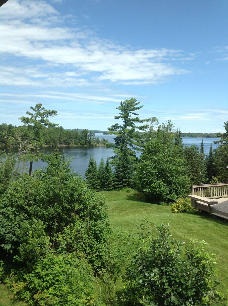 Garden Suite view of Rainy Lake. 