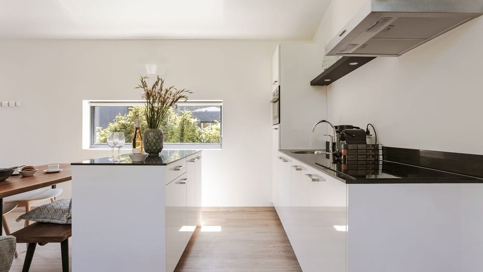 Suitelodge Whirlpool and Sauna Pet | Private kitchen | Microwave, oven, stovetop, dishwasher