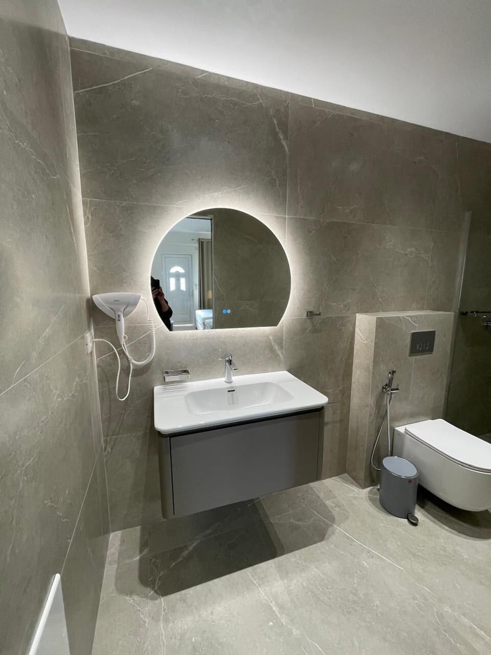 Quadruple Room, Balcony, Ground Floor | Bathroom | Hair dryer, bidet, towels, toilet paper