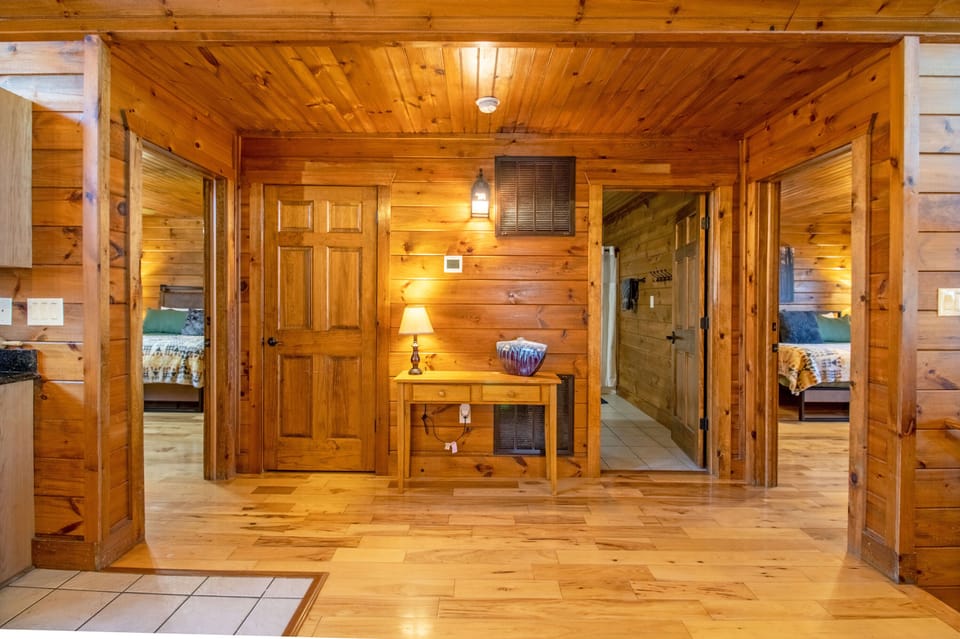 Two more bedrooms and one bathroom located on upper level