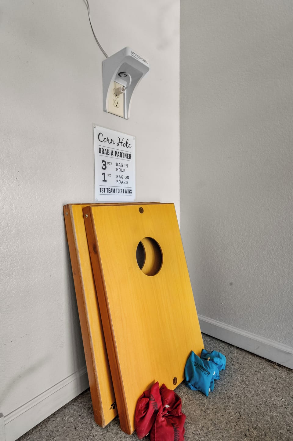 Enjoy a game of corn hole!