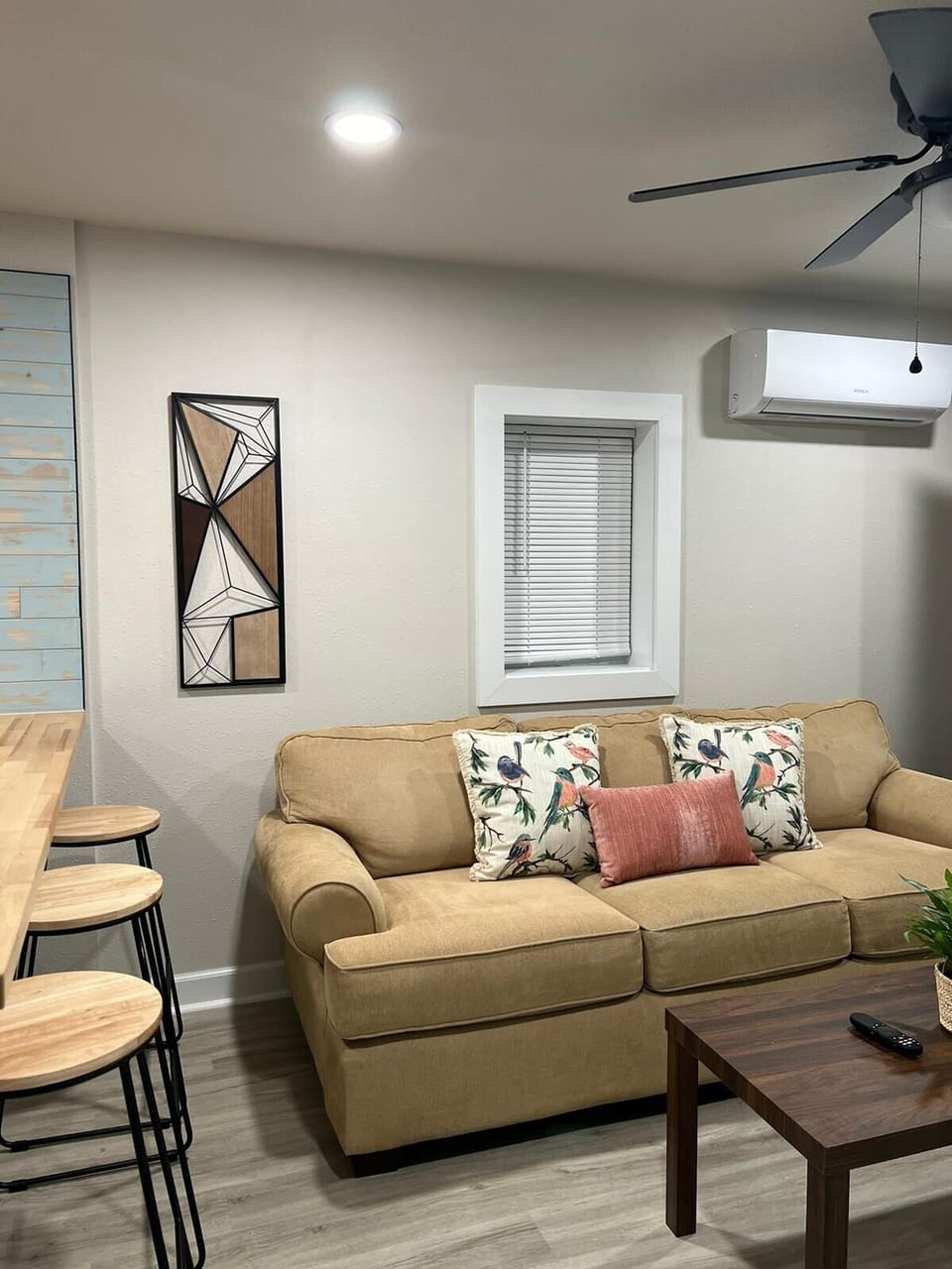 Living room is airconditioned and cozy.