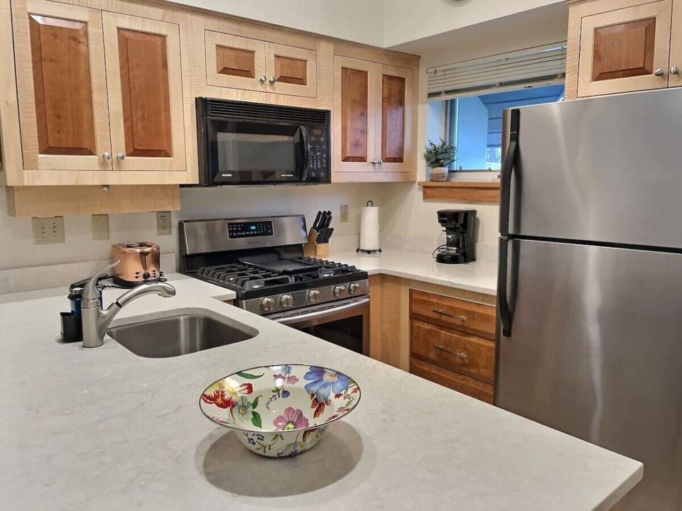Step into modern culinary comfort in our cozy, updated kitchen.